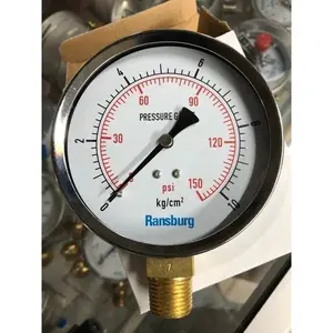 40 BAR PRESSURE GAUGE RANSBURG RBS 1005 4 INCH / PRESSURE GAUGE 40 BAR