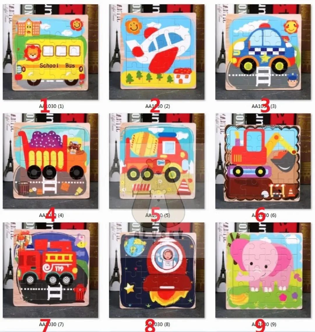 PUZZLE KAYU / JIGSAW PUZZLE / WOODEN PUZZLE 16 KEPING LUCU