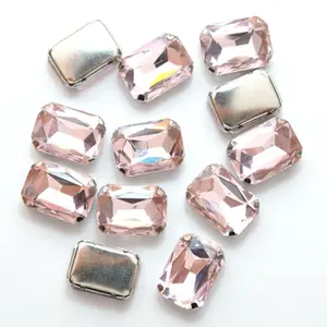 Kristal Cangkang Kotak LIGHT ROSE