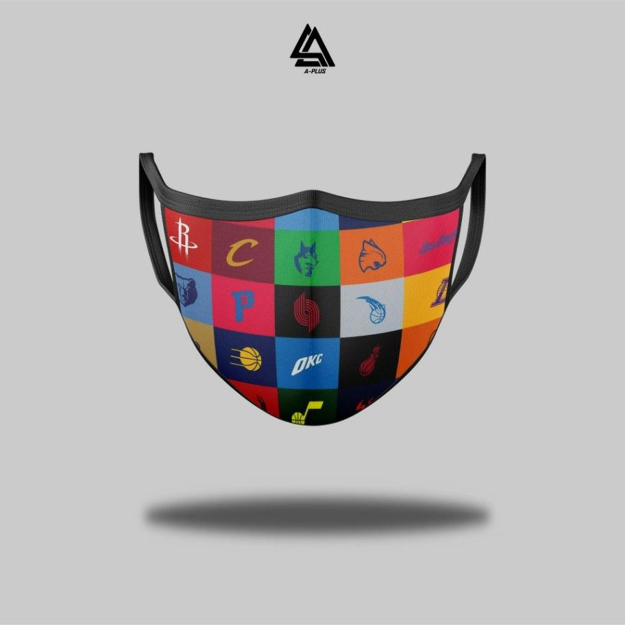 Masker Kain NBA TEAM Logo/3PLY
