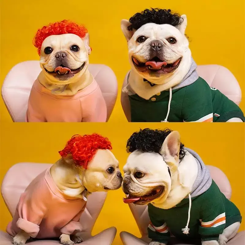 wig anjing dan wig kucing kostum rambut palsu hewan PET4052 4