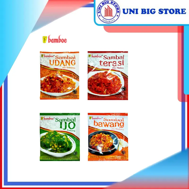 Bamboe Sambal Khas Nusantara Sachet 15 gr Ijo Udang Bawang Terasi 0