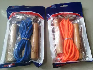 Skipping Lompat Tali 3m Pegangan Kayu Jump Rope Wood - Speeds