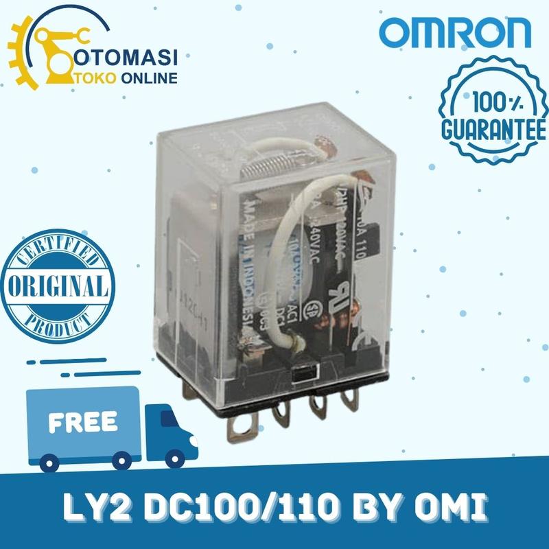 OMRON RELAY 10 AMPER 8 KAKI LY2 DC100/110 BY OMI 0