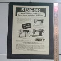 Gambar iklan mesin jahit Singer potongan majalah jadul kuno siap dipigura dari valerio collection Kota Denpasar 3 Tokopedia