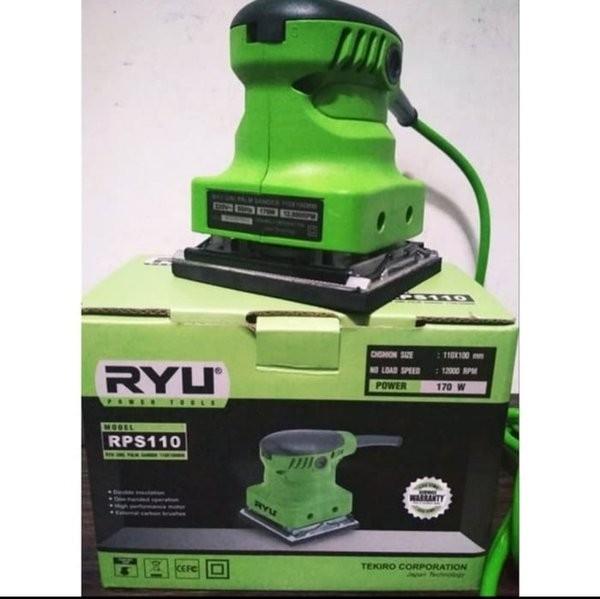 TEKIRO RYU RPS 110 Mesin Amplas Ryu Palm Sander Orbital Kotak Persegi ...