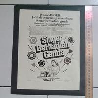 Gambar iklan mesin jahit Singer potongan majalah jadul kuno siap dipigura dari valerio collection Kota Denpasar 2 Tokopedia