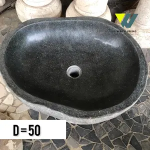 Wastafel Batu Kali Riverstone Sink Wastafel batu Sungai DIAMETER 50cm