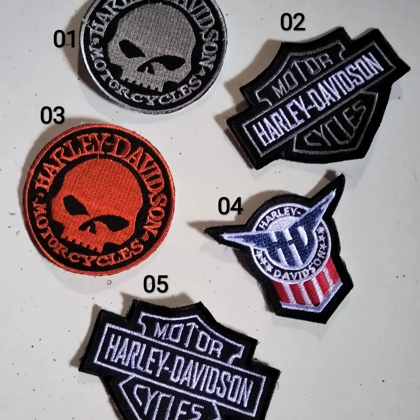 bordir patch emblem jaket harley davidson