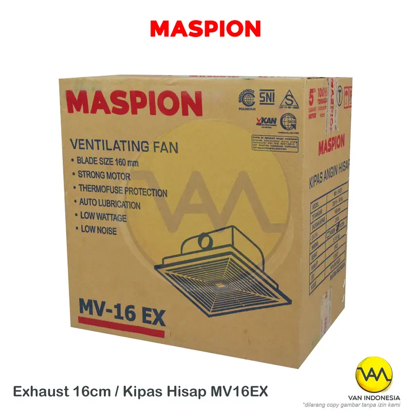 Khusus Pengiriman Bandung EXHAUST FAN MASPION MV 16EX (6") PLAFON 3