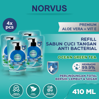 Gambar Sabun Cuci Tangan Anti Bakteri Ocean Green Tea 4 pcs x 410ml - NORVUS dari Norvus Indonesia Kota Administrasi Jakarta Barat 1 Tokopedia