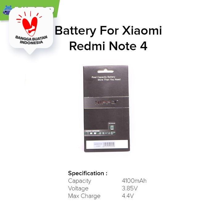 Gambar Hippo Baterai BN41 Xiaomi Redmi Note 4 4100 mAh Premium Cell Quality dari HIPPO SURABAYA Kota Surabaya Tokopedia