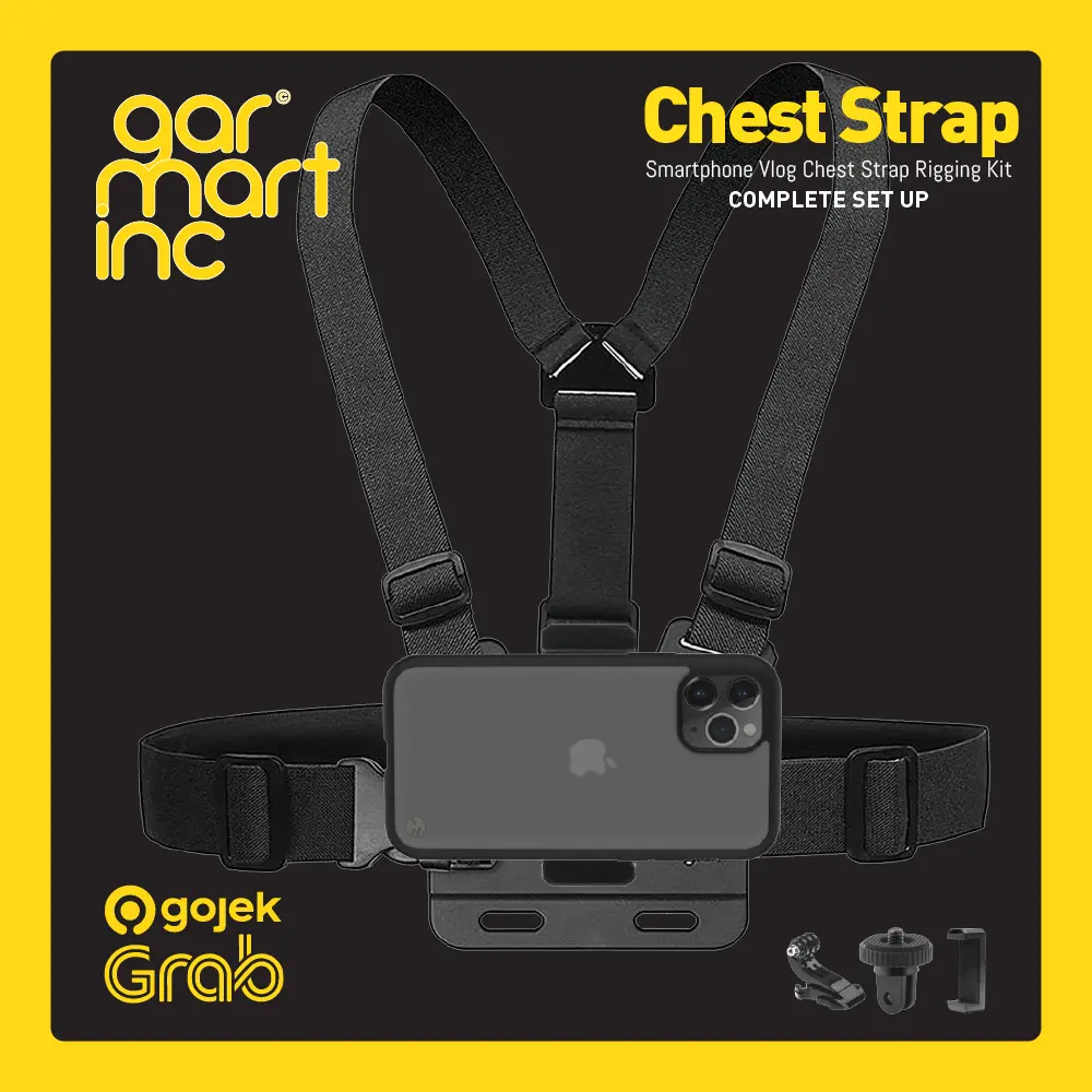 POV Chest Strap Handphone Set Mount Holder Clip HP Vlog Vlogging GOPRO