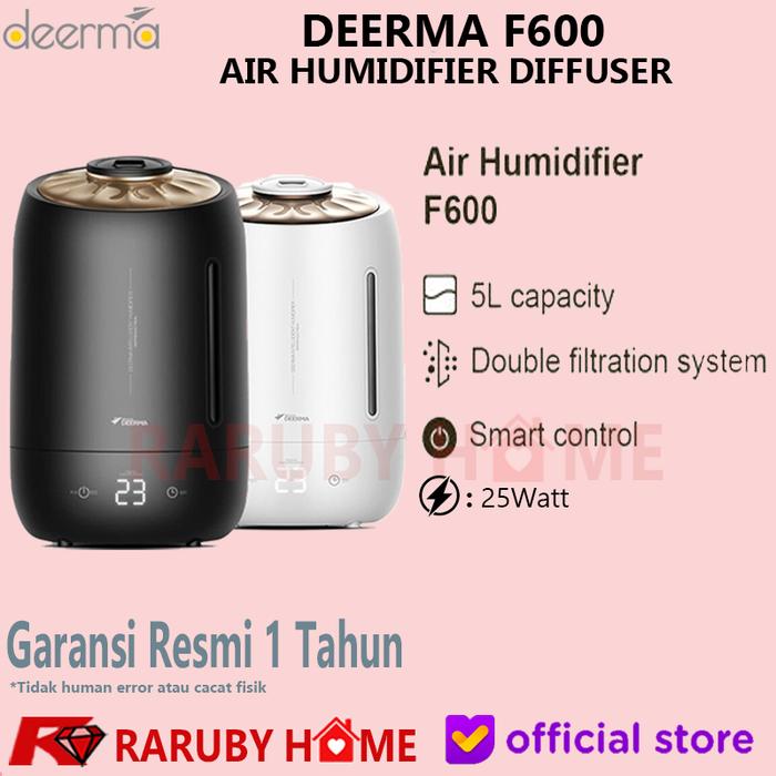 Gambar DEERMA F600 AIR HUMIDIFIER DIFFUSER AROMATHERAPY OIL TOUCH SCREEN 5L - Putih dari RARUBY HOME OFFICIAL Kota Administrasi Jakarta Barat Tokopedia
