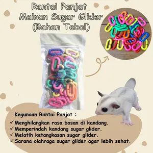Rantai Mainan Oval Cage Chain Mainan Kandang Hewan Sugar Glider Round