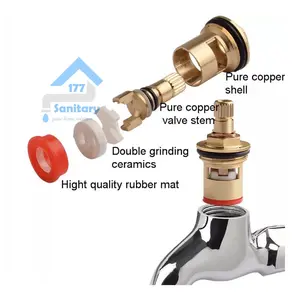 Jantung Kran Kuningan-Valve keran air ceramic ceramik spare part