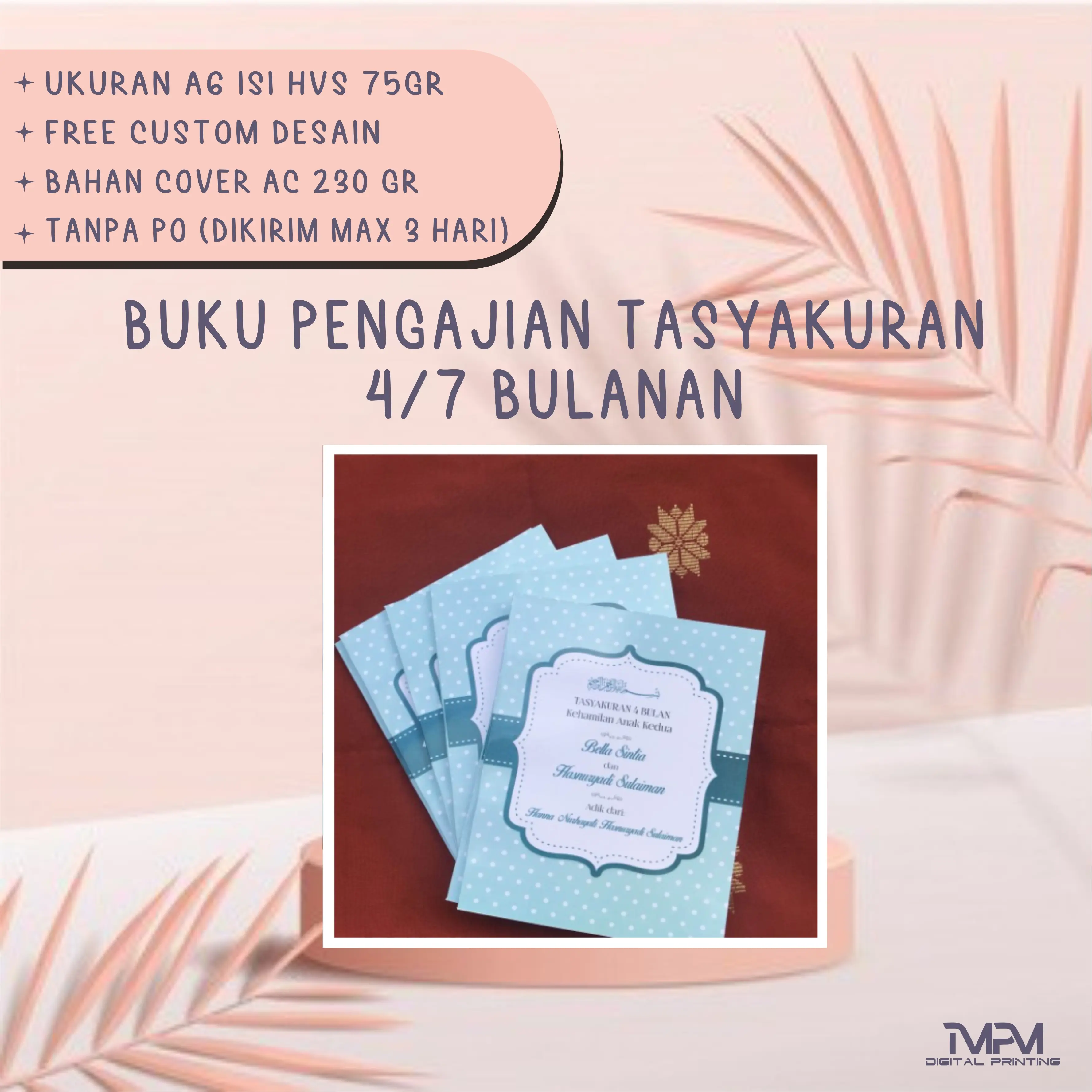 PAKET BUKU TASYAKURAN PENGAJIAN 4/7 BULANAN KEHAMILAN
