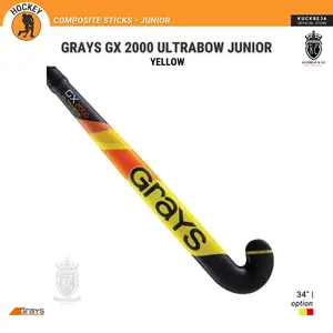 Stick Hockey Grays GX 2000 Ultrabow Junior - Yellow - 34" Stik Hoki Field Outdoor Lapangan Untuk Pemain dibawah 150 cm