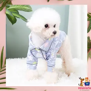 Piyama Kucing Anjing Kecil Motif Bunga Cute Floral Pyjamas for Cat Dog