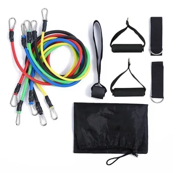 11in1 Set Tali Pembantu Fitness Gym Power Resistance Bands Stretching 2