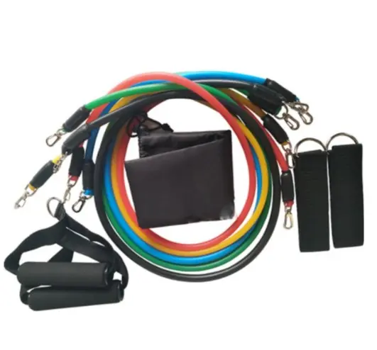 11in1 Set Tali Pembantu Fitness Gym Power Resistance Bands Stretching 0