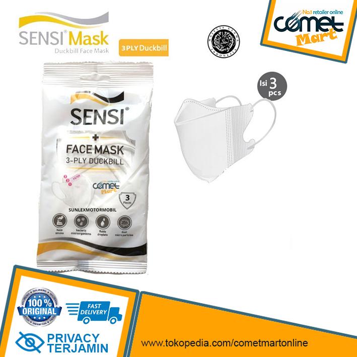MASKER SENSI FACE MASK 3 PLY DUCKBILL - 3 pcs