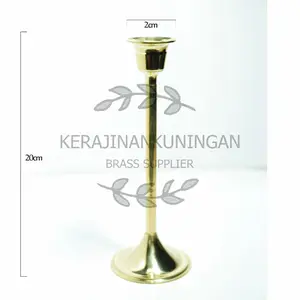 tangkai lilin tempat lilin kuningan tinggi 20cm