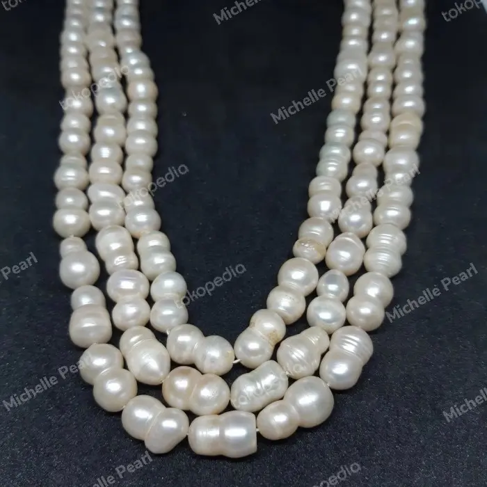 Mutiara Air Tawar Barok / Baroq Kacang (40) (putih)
