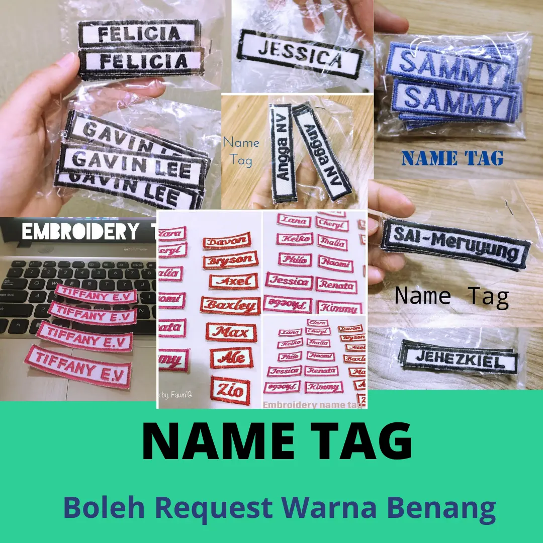 Fawn'G Handmade - Bordir Custom Nama Dada Name Tag seragam Patch Nama