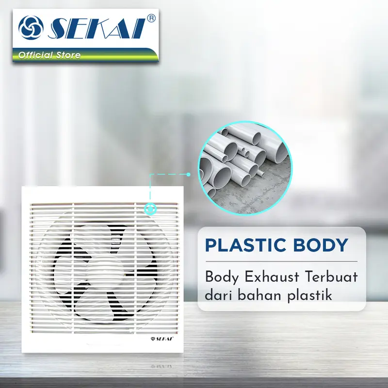 SEKAI Wall Exhaust Fan WEF890 Exhaust Tipe Dinding 20 Cm WEF-890 3