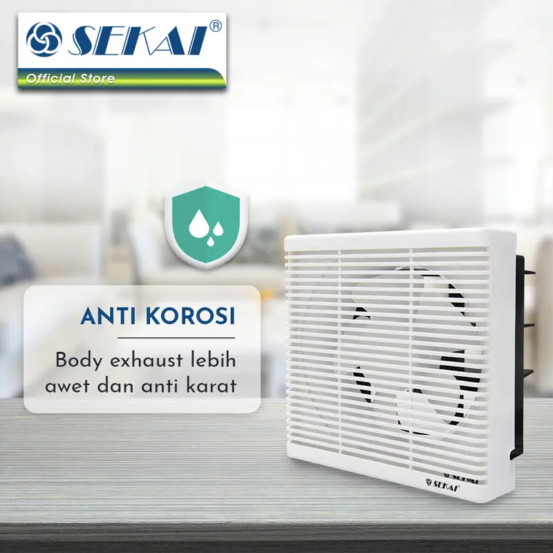 SEKAI Wall Exhaust Fan WEF890 Exhaust Tipe Dinding 20 Cm WEF-890 2