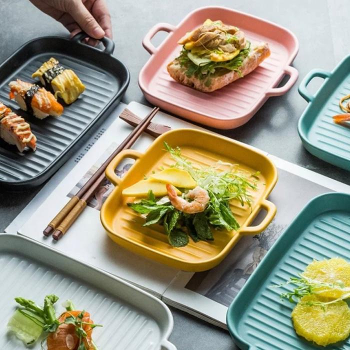 Gambar Piring Keramik Model Grill Plate dari Wewends Shop Kota Administrasi Jakarta Pusat Tokopedia