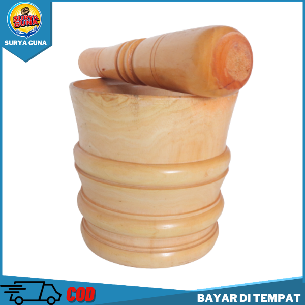 Gambar Lumpang kayu ukuran jumbo alat tumbuk serbaguna ulekan kayu murah dari Suryaguna Store Kab. Tulungagung Tokopedia