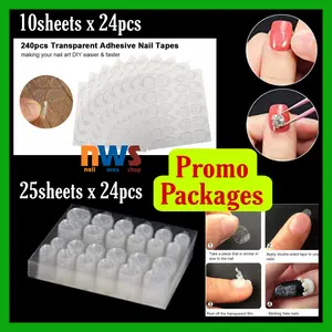24pcs per sheet Nail Glue Gel / Lem Kuku Gel / Jelly 24pcs per lembar