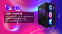 Gambar CASING CUBE GAMING TARGA - mATX Tempered Glass FREE 3 Rainbow Fan dari Techno Computer Bali Kota Denpasar 2 Tokopedia