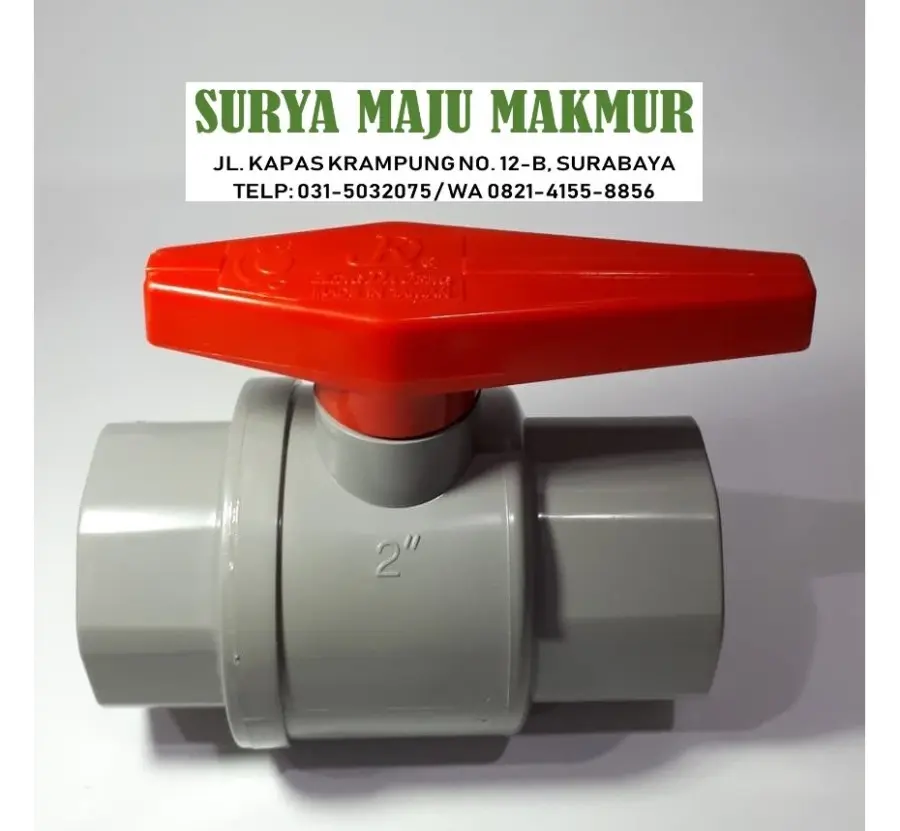 stop kran Ball valve ballvalve pvc 2" dim inch KDJ made in Taiwan