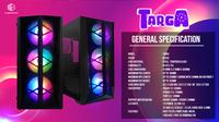 Gambar CASING CUBE GAMING TARGA - mATX Tempered Glass FREE 3 Rainbow Fan dari Techno Computer Bali Kota Denpasar 5 Tokopedia