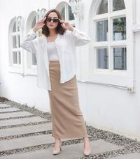 Gambar Lala Skirt - Rok Rajut - rok span panjang - rok wanita rajut murah dari Babajhu Offical Kab. Bekasi 2 Tokopedia