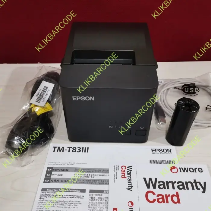 EPSON PRINTER KASIR THERMAL 80MM EPSON TM T83III ( USB + SERIAL ) TM83 4