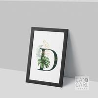 Gambar Inisial Frame D Dekorasi Nama Wedding Name Sign Monstera Bingkai Kamar - Putih dari LANCARI Kota Administrasi Jakarta Pusat 4 Tokopedia