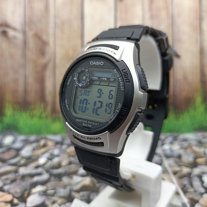 Gambar Casio Digital Jam Tangan Pria Strap karet Hitam W-213 W 213 Original dari Ogytashop Kota Administrasi Jakarta Pusat Tokopedia