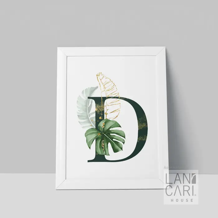 Gambar Inisial Frame D Dekorasi Nama Wedding Name Sign Monstera Bingkai Kamar - Putih dari LANCARI Kota Administrasi Jakarta Pusat 5 Tokopedia