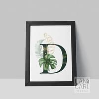 Gambar Inisial Frame D Dekorasi Nama Wedding Name Sign Monstera Bingkai Kamar - Putih dari LANCARI Kota Administrasi Jakarta Pusat 2 Tokopedia