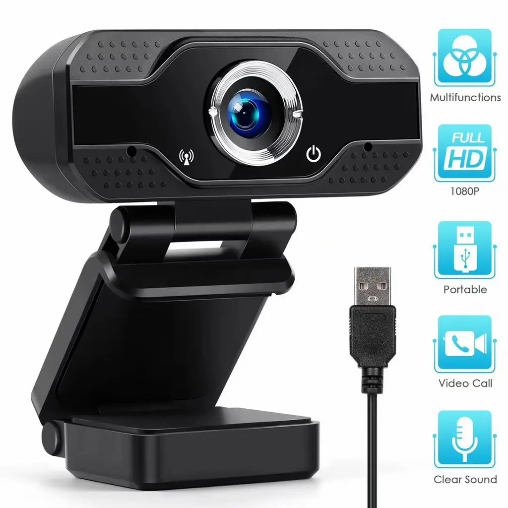 Webcam 1080p Full HD Camera PC Laptop Web Cam Zoom Meeting Kamera 2mp