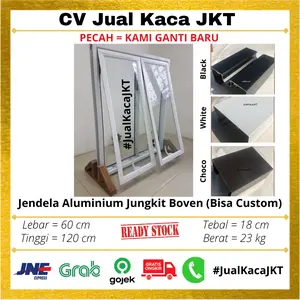 Jendela Aluminium Jungkit Cuci Gudang Jakarta Garansi Ukuran 60 x 120 sliding