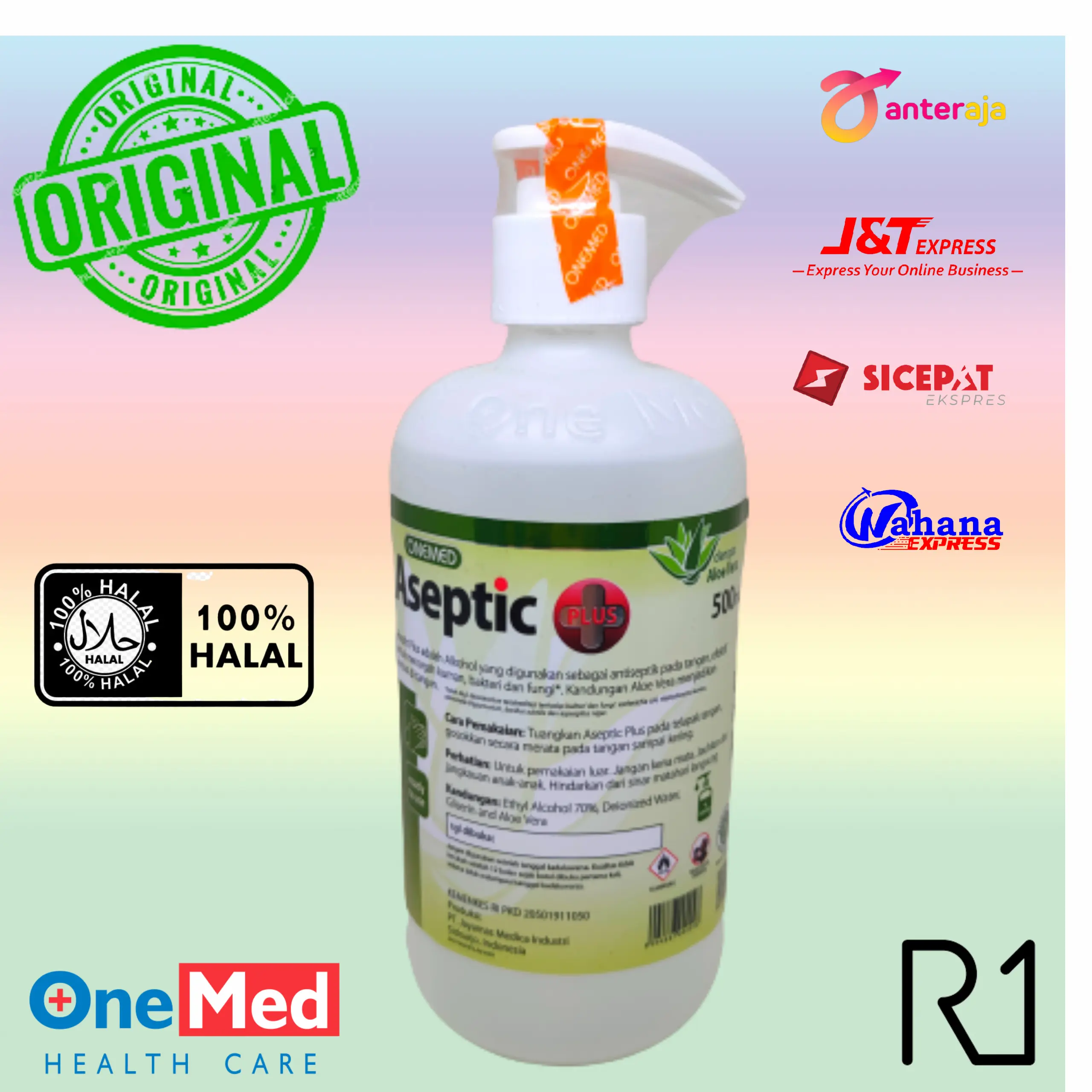 onemed aseptic plus cair onemed 500 ml hand sanitizer handsanitizer
