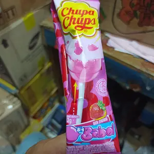 Permen Karet Lollipop Big Babol Rasa Stroberi 12 Gram New