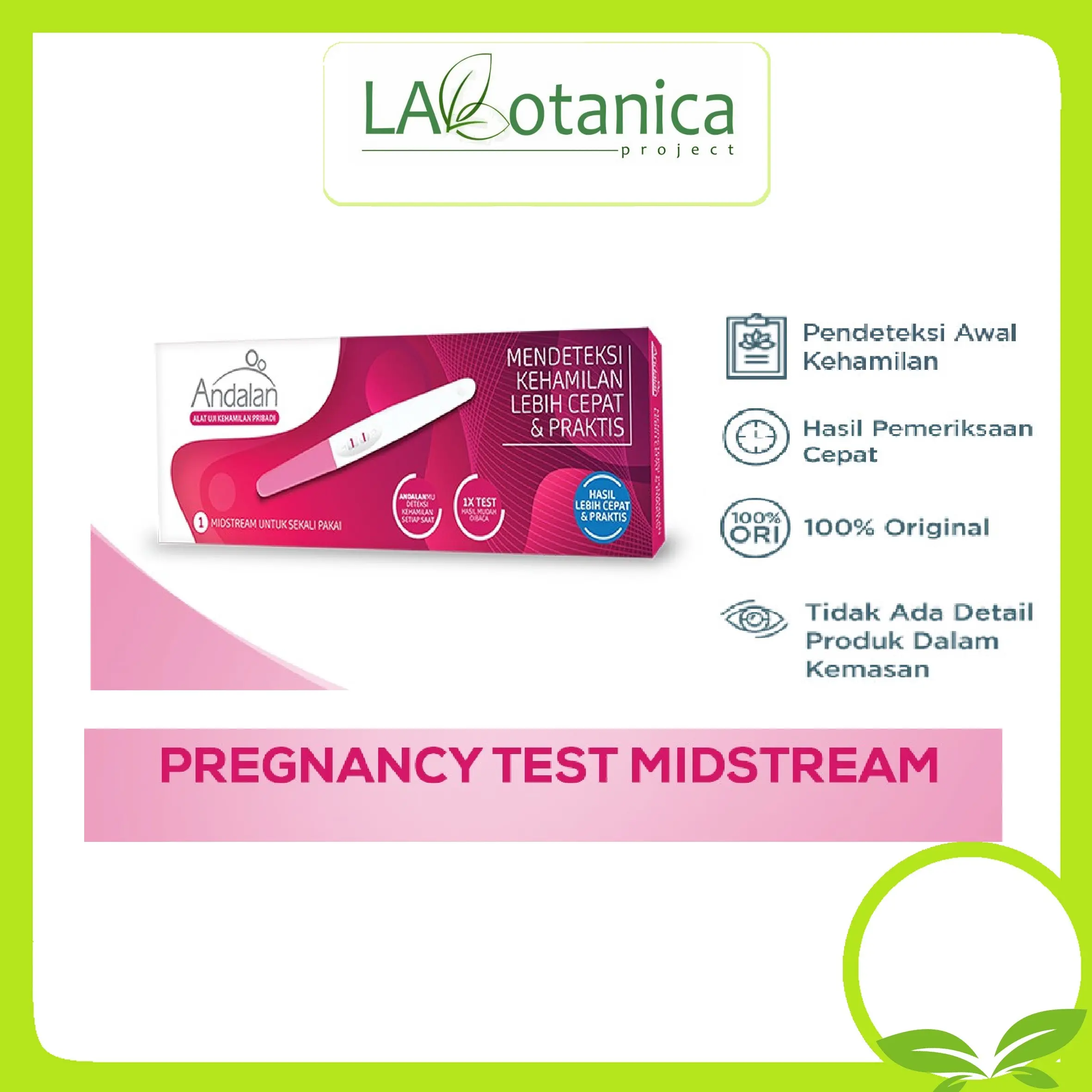 Andalan Pregnancy Test Midstream - Alat Tes Kehamilan Pribadi