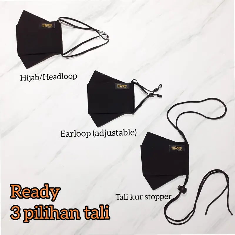 masker kain 3d 3 ply 3