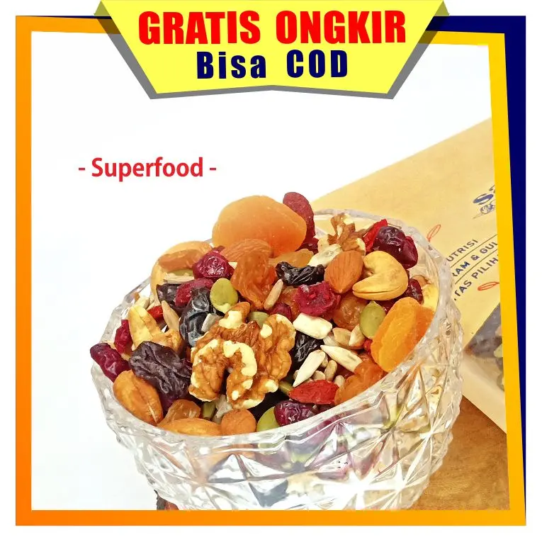 CEMILAN SEHAT ORGANIC KACANG KACANGAN BIJI BIJIAN MIX FRUIT DRIED